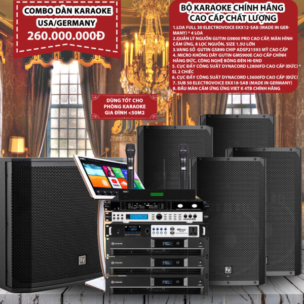 DÀN KARAOKE CAO CẤP USGER8 CHÍNH HÃNG USA GERMANY