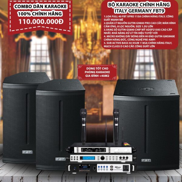 DÀN KARAOKE CAO CẤP FBT9 CHÍNH HÃNG GERMANY ITALY